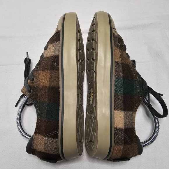 Keen Elsa LII 1021927 Brown Green Plaid Lace Up Sneakers Shoes Women's Size 8 - Picture 7 of 9